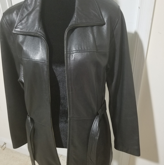 GENUINE LAMB SKIN LEATHER COAT